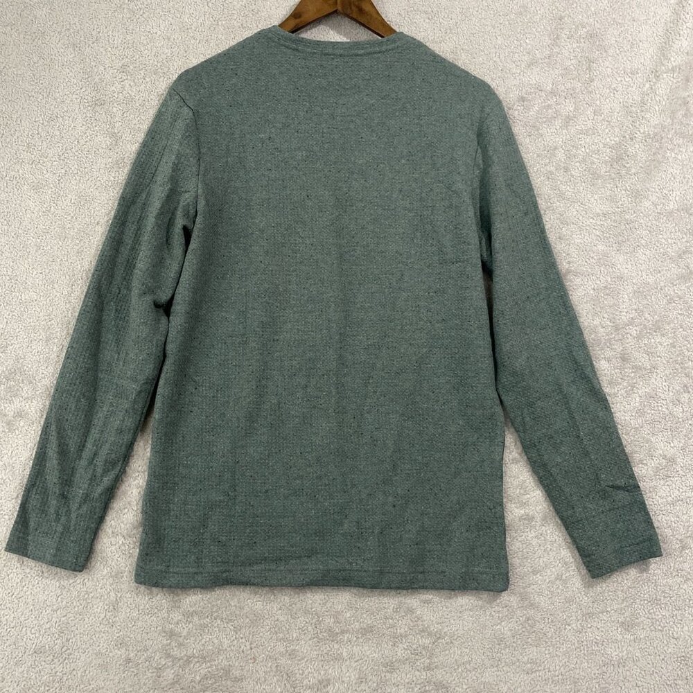 NEW English Laundry Men's S Green Long-Sleeve Crew Neck Waffle Knit Sweatshirt - Picture 3 of 9